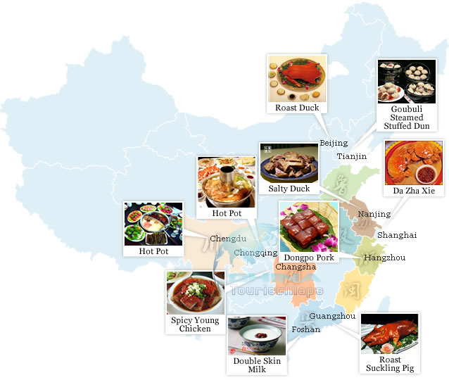 The eight major regional cuisines of China